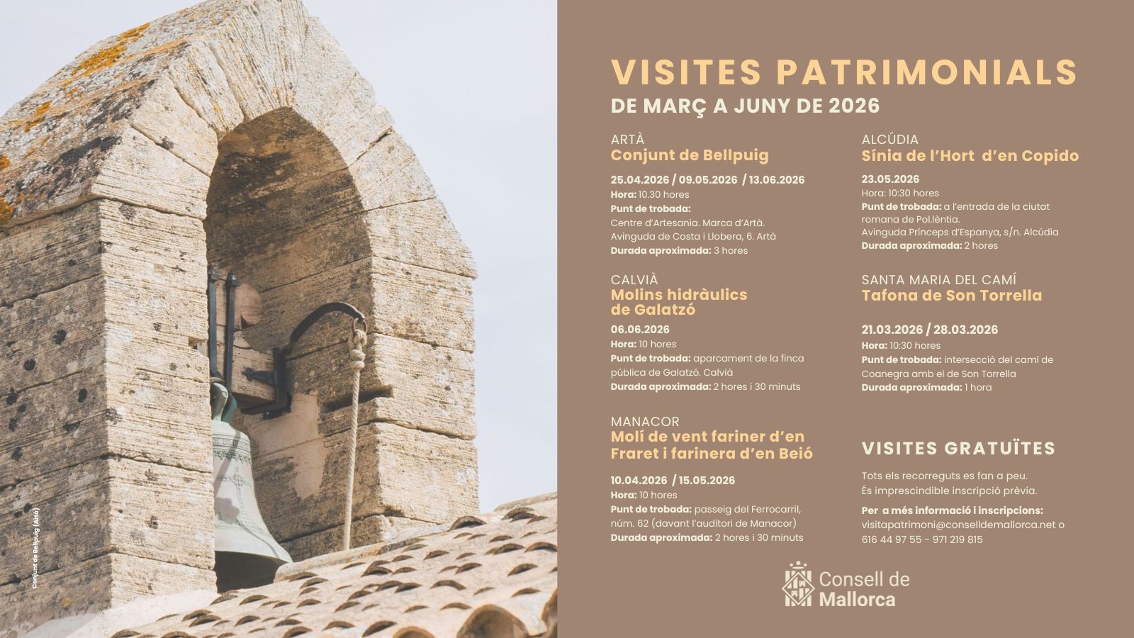 Visites patrimonials guiades 2026