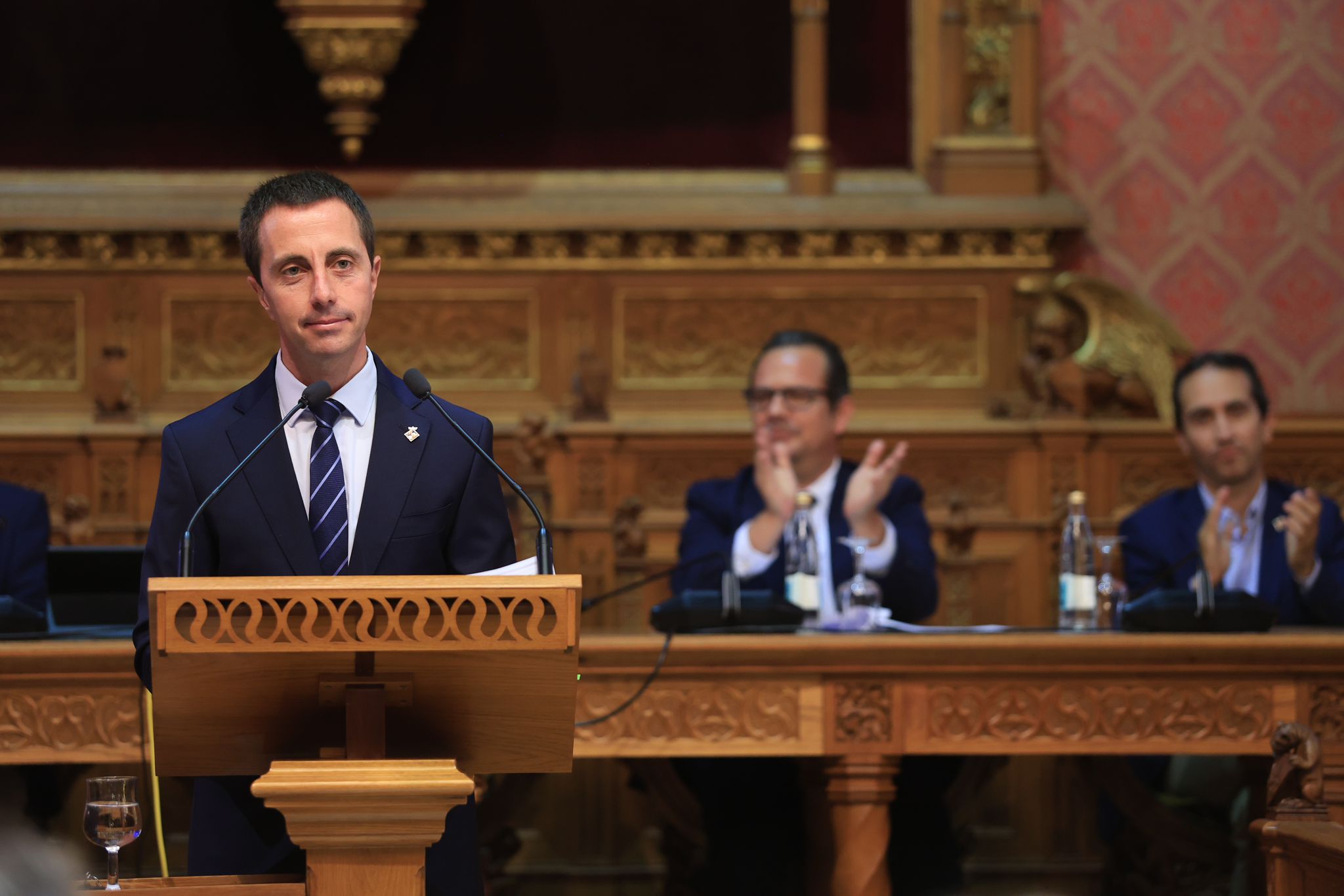 El presidente del Consell de Mallorca, Llorenç Galmés, durante el debate de política general.