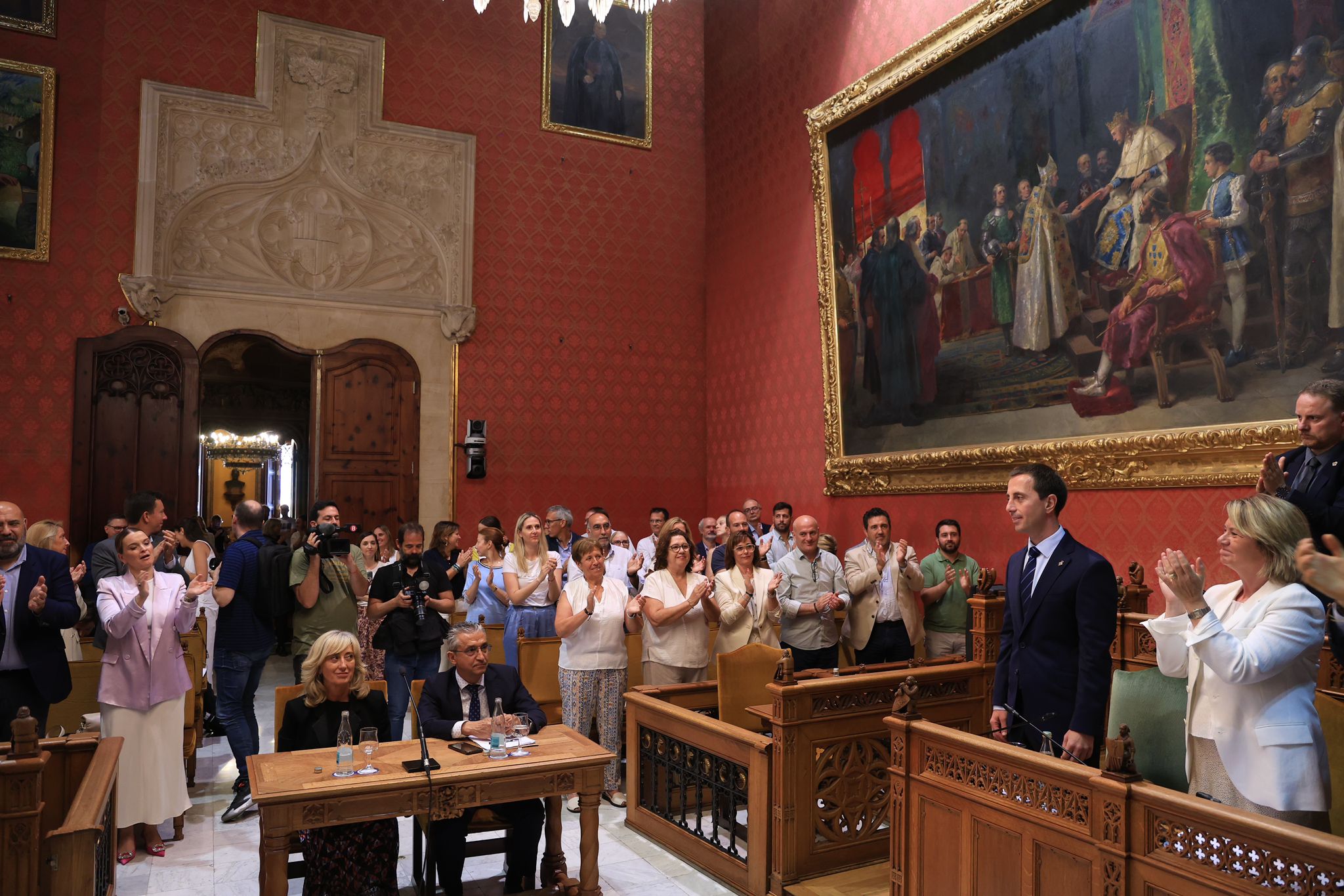 El presidente del Consell de Mallorca, Llorenç Galmés, durante el debate de política general.