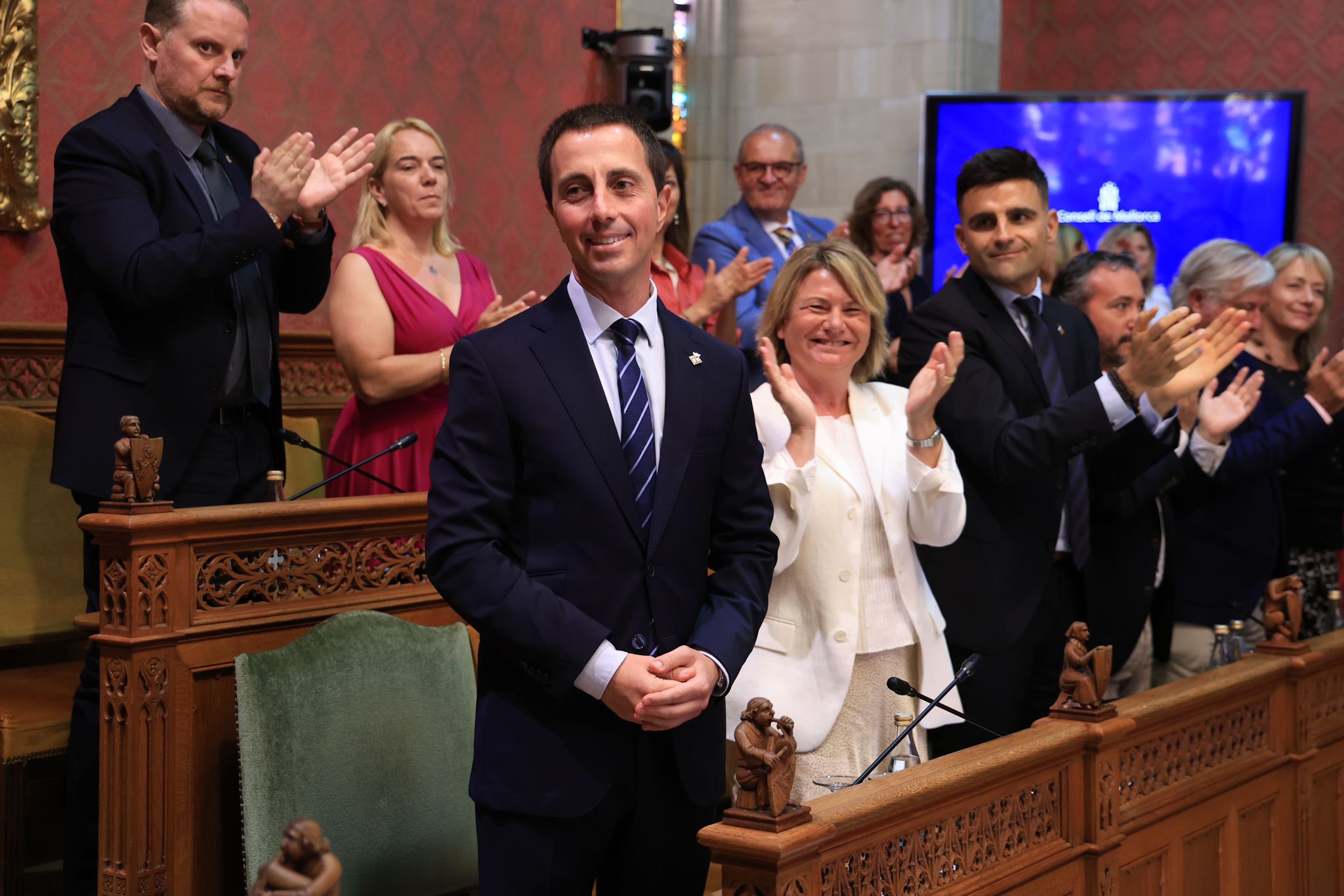 El presidente del Consell de Mallorca, Llorenç Galmés, durante el debate de política general.