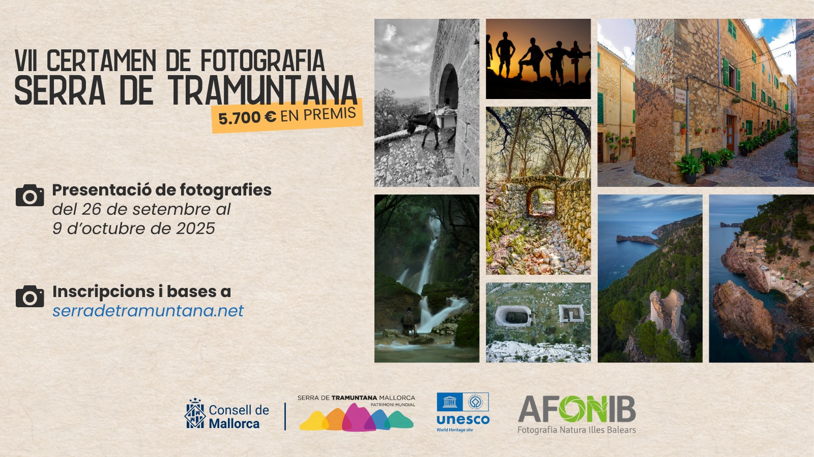 Cartell del VII Certamen de Fotografia Serra de Tramuntana.