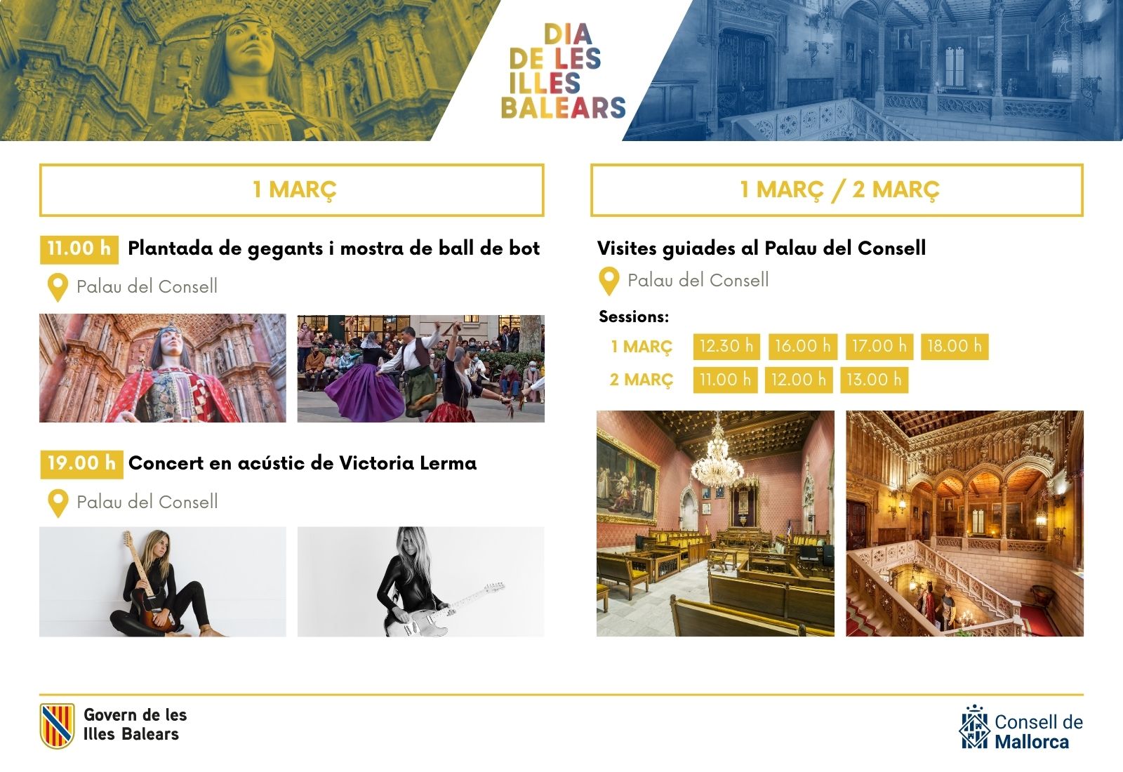 Actos organizados por el Consell de Mallorca para la Diada de les Illes Balears.