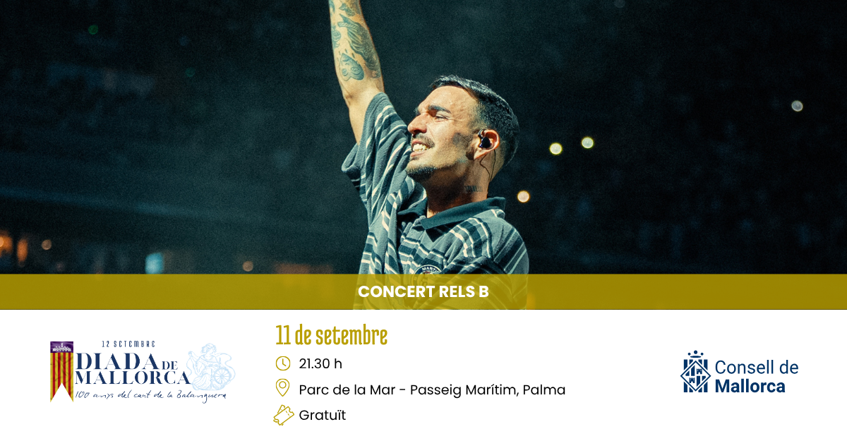 El Consell de Mallorca organiza un concierto de Rels B con motivo de la Diada de Mallorca