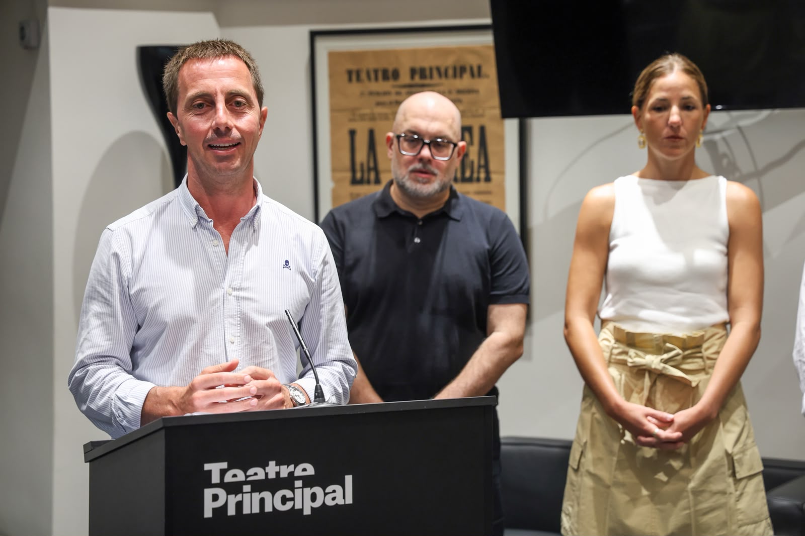 El president del Consell de Mallorca, Llorenç Galmés, a la presentació de la programació de la nova temporada del Teatre Principal.