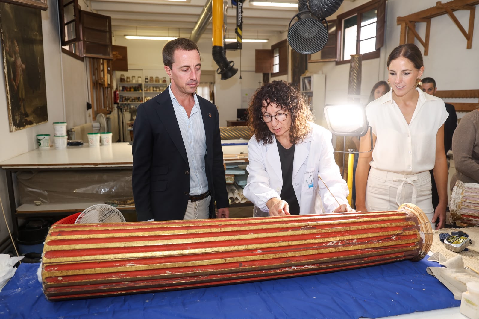 Visita al Taller de Restauració del Bisbat de Mallorca.