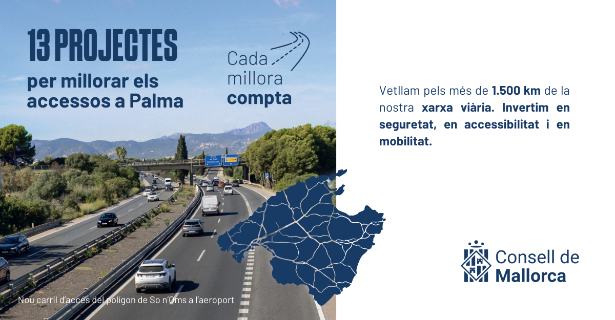 Nou carril d'accés del polígon de So n'Oms a l'aeroport